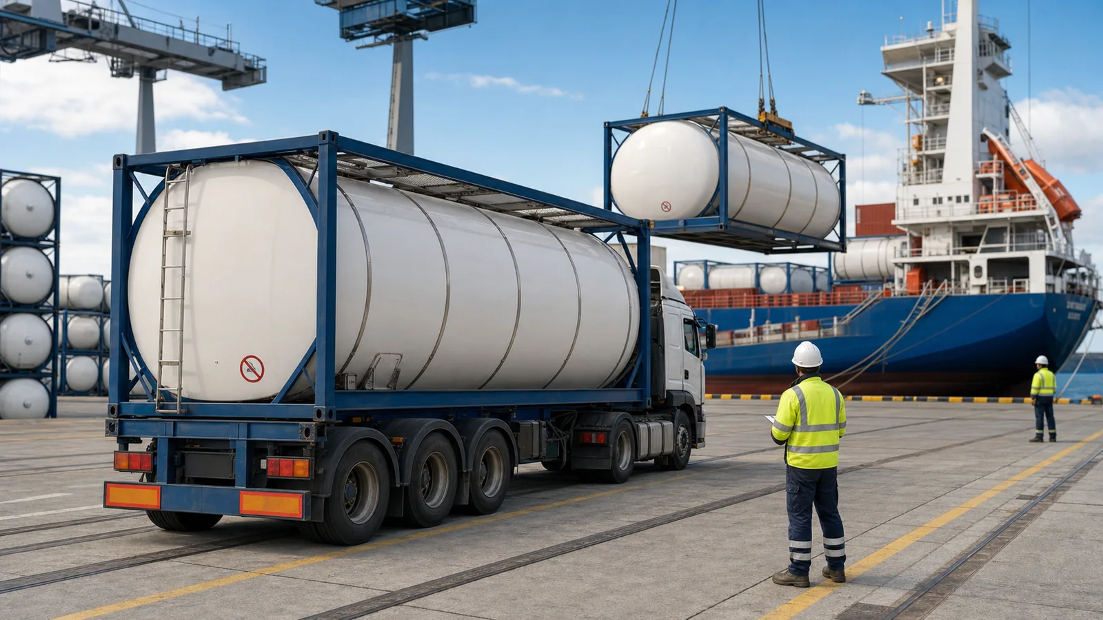 ISO tank and dangerous goods shipping operation coordinated by MIDTRANS