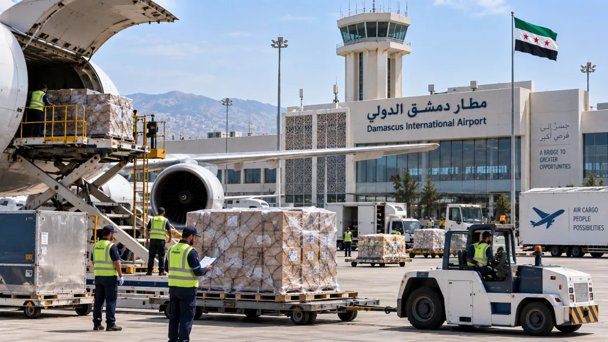 MIDTRANS air freight at Damascus International Airport