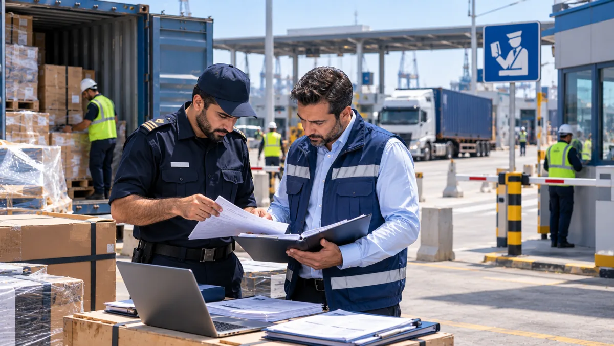 MIDTRANS customs documentation checked at the port gate